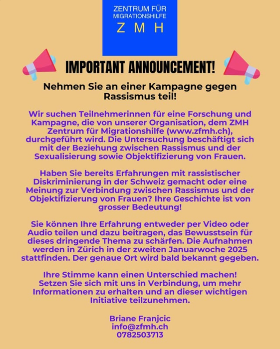 Nehmen Sie an einer Kampagne gegen Rassismus teil!